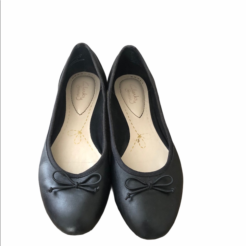 Clarks summer black ballet flat EUC